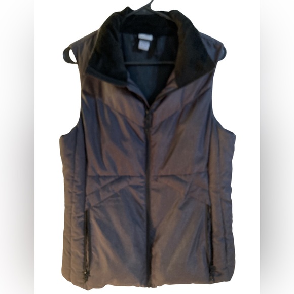 Puffer Vest Jacket Snow Ski Wear by Champion Large Gray & Black EUC - Picture 3 of 15